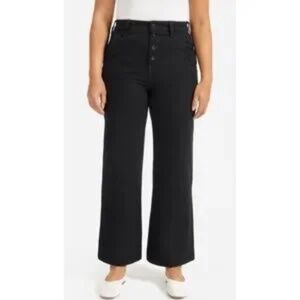 Everlane Button Fly Black The Wide Leg Jeans 30